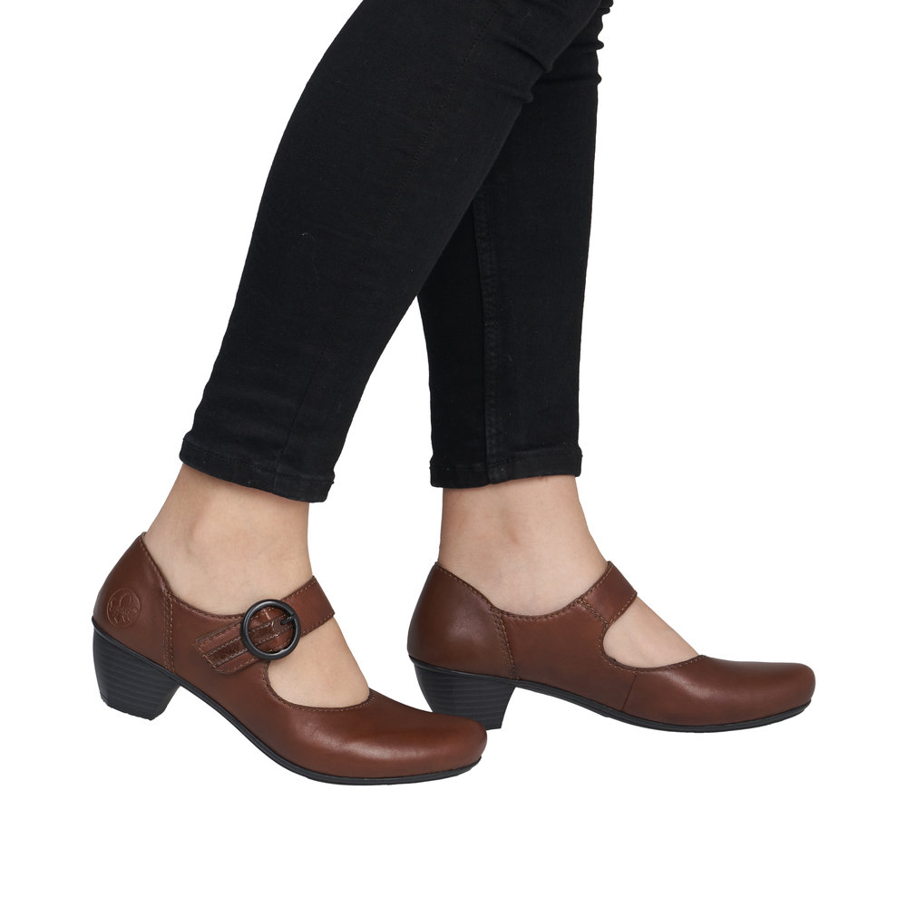 Chaussure à scratch marron femme - 9