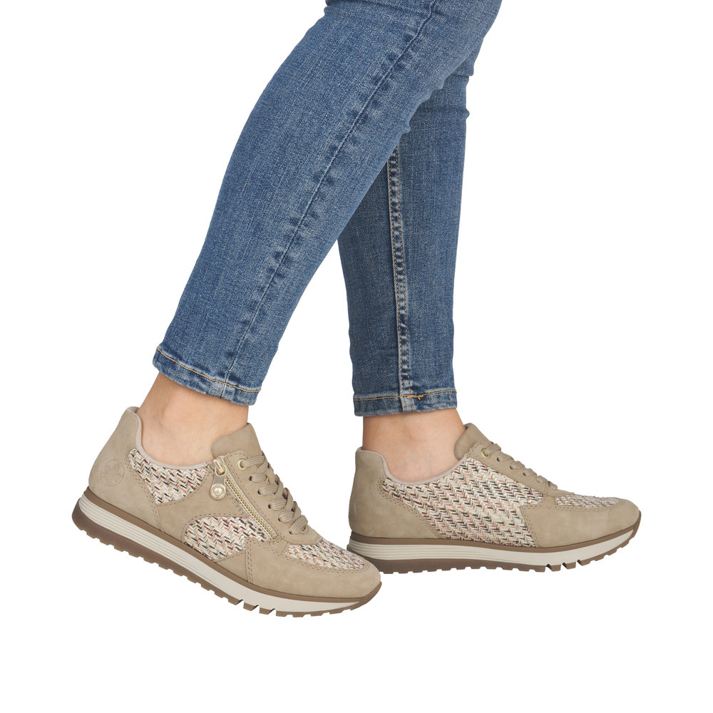 Derby avec fermeture éclair beige - 9