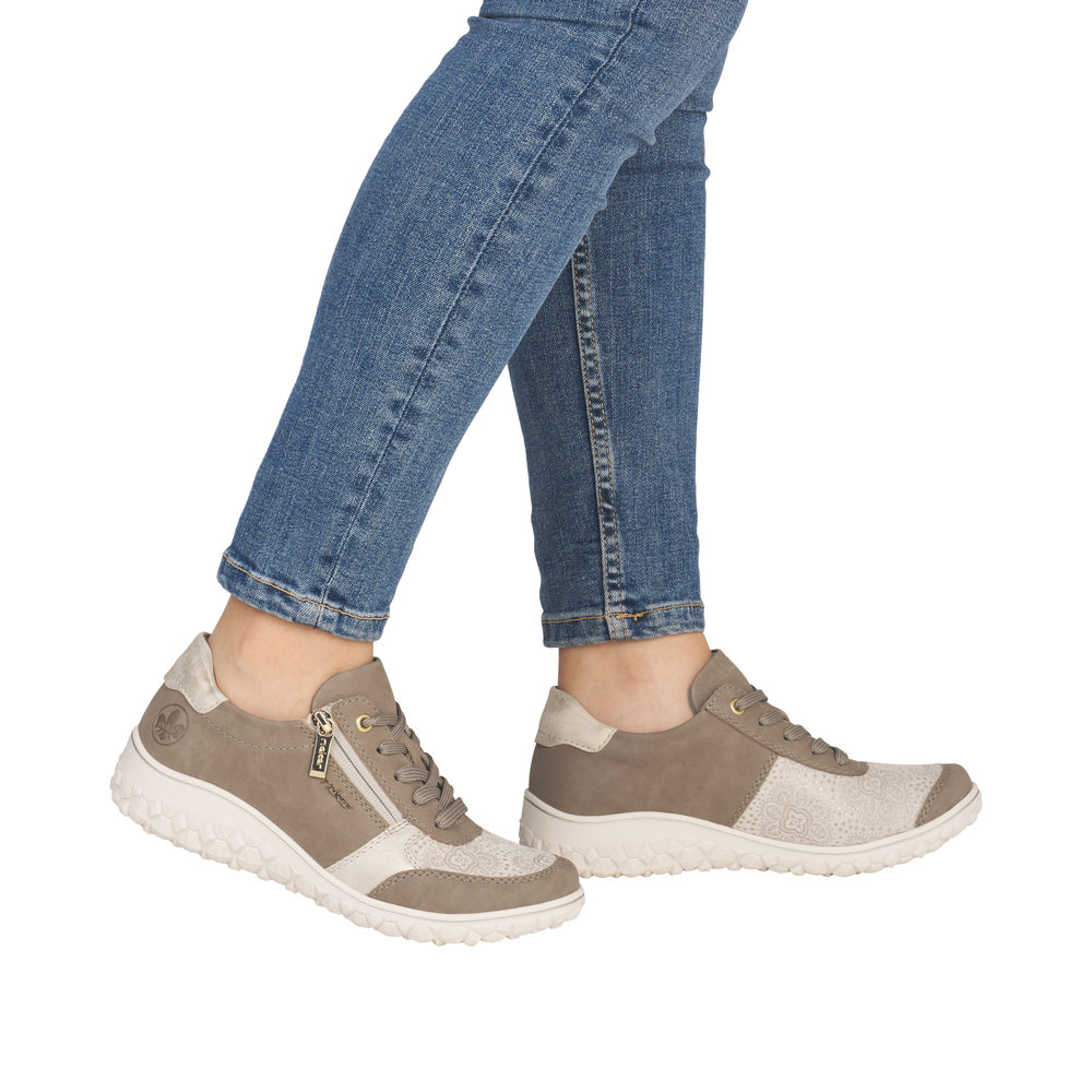 Derby avec fermeture éclair beige - 9