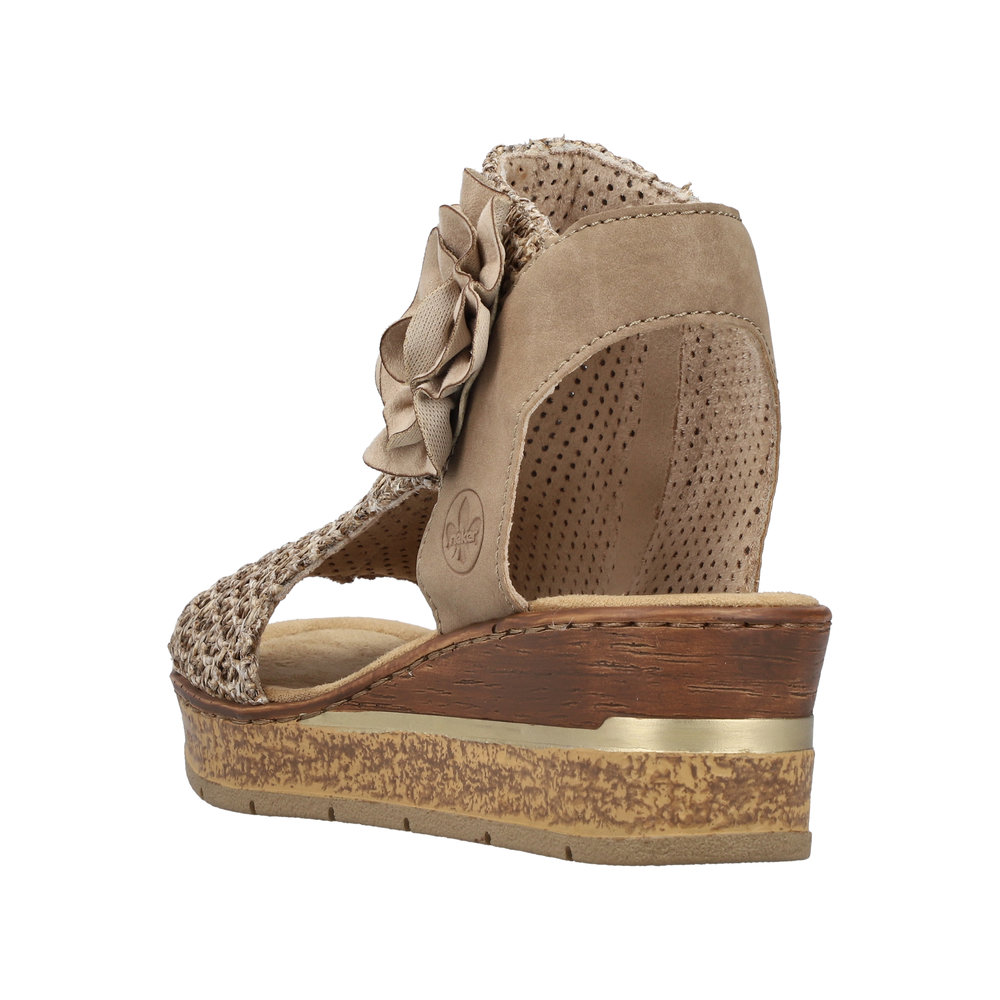 Sandale avec bride cheville beige - 3