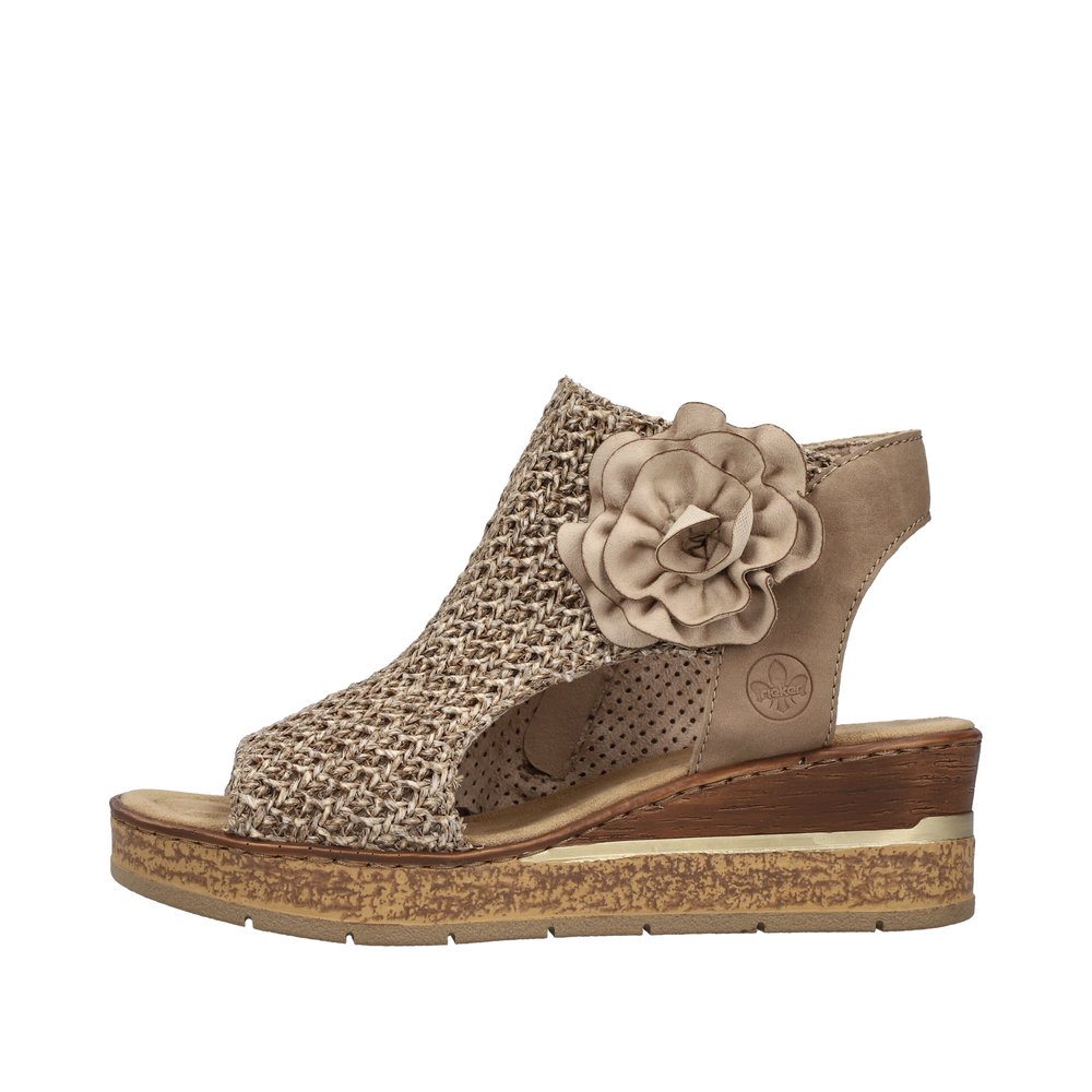 Sandale avec bride cheville beige - 5