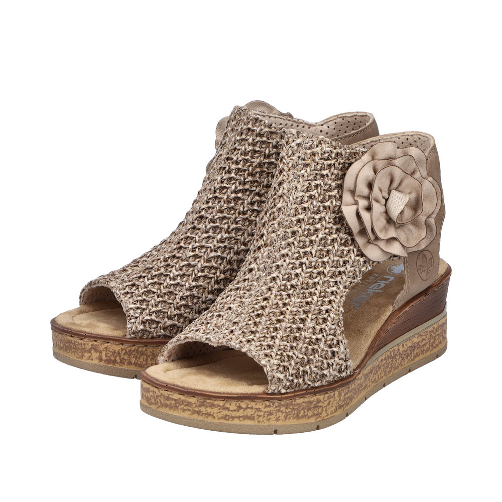 Sandale avec bride cheville beige - 8