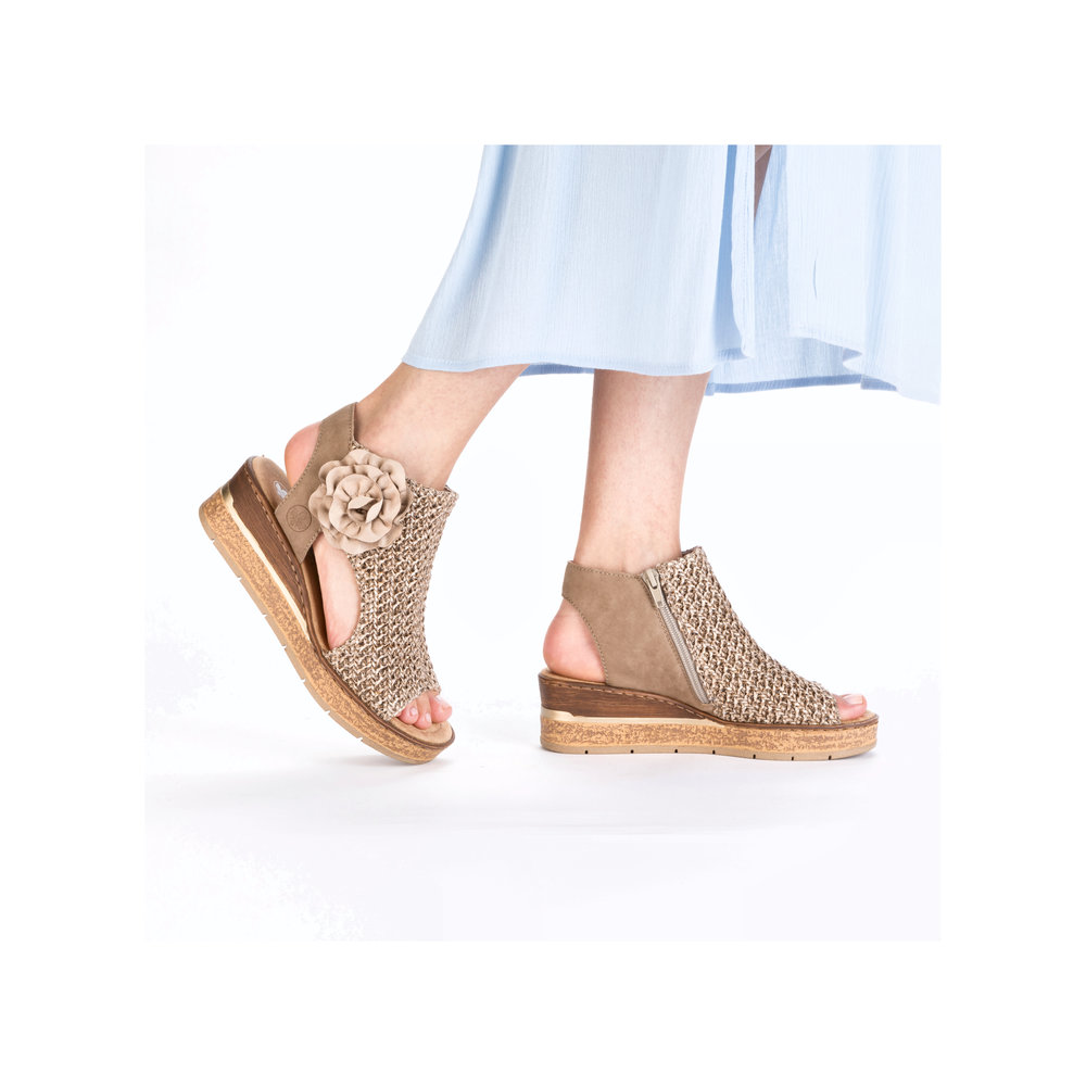 Sandale avec bride cheville beige - 10