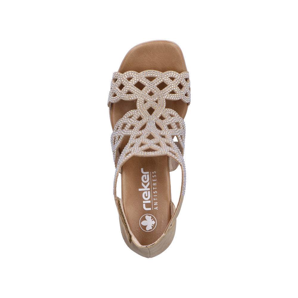 Sandale avec bride cheville beige - 4