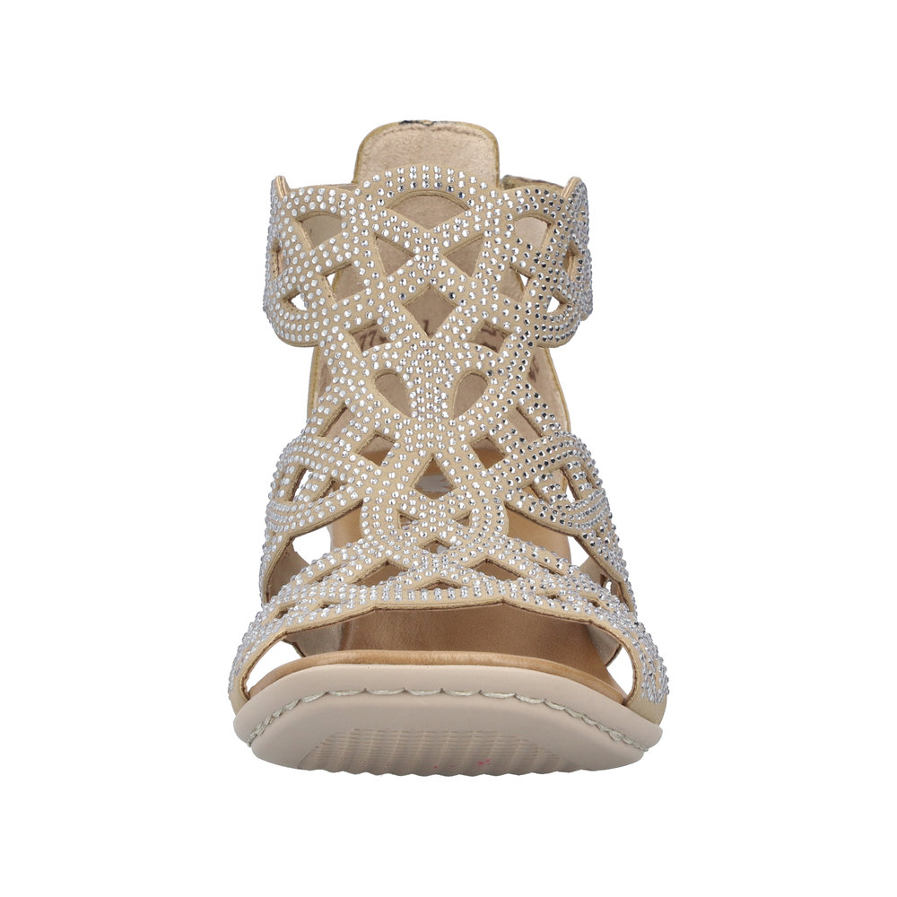Sandale avec bride cheville beige - 6