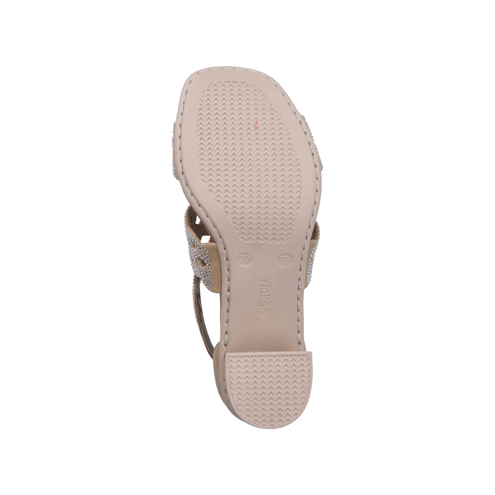 Sandale avec bride cheville beige - 7