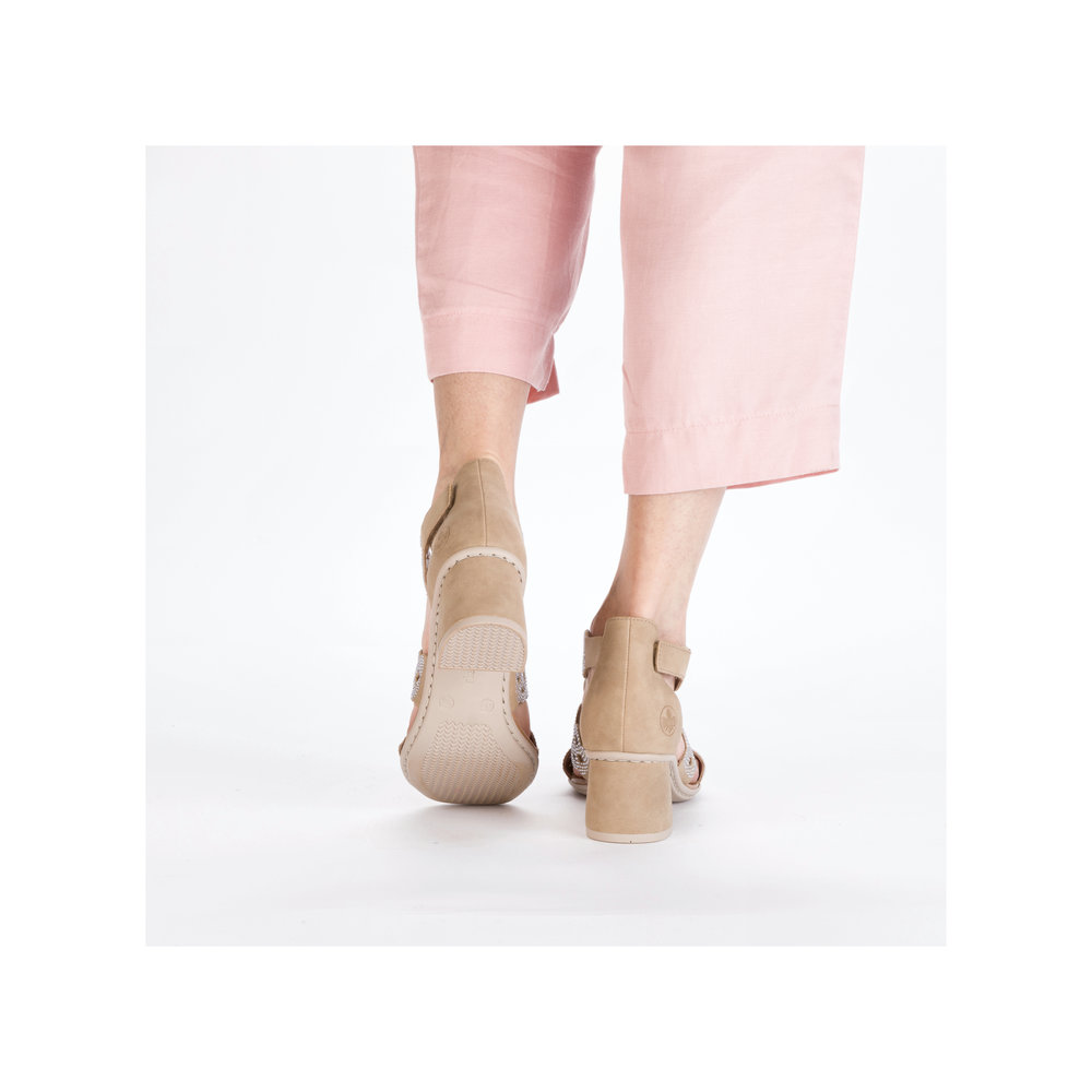 Sandale avec bride cheville beige - 11