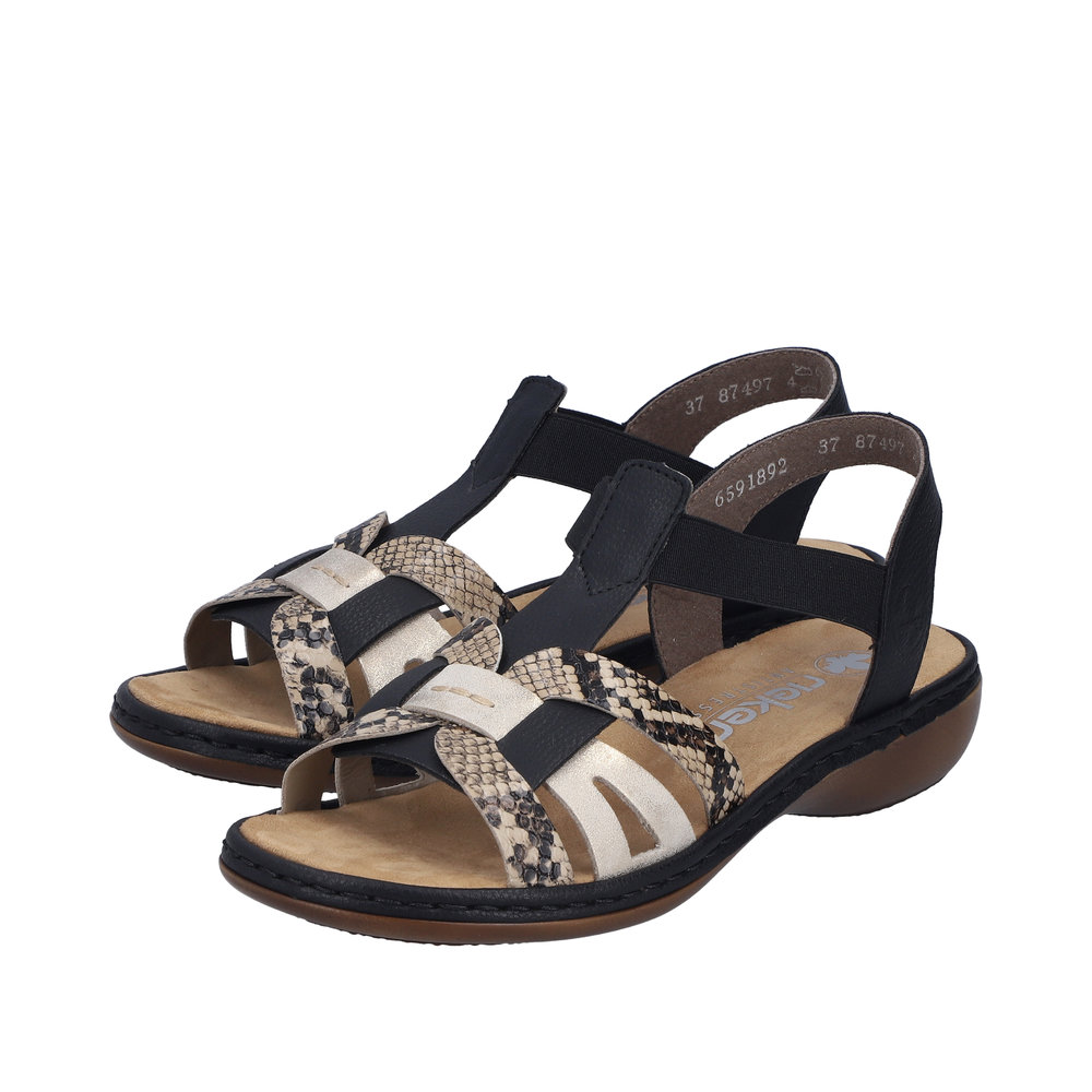 Sandale noir combiné - 8