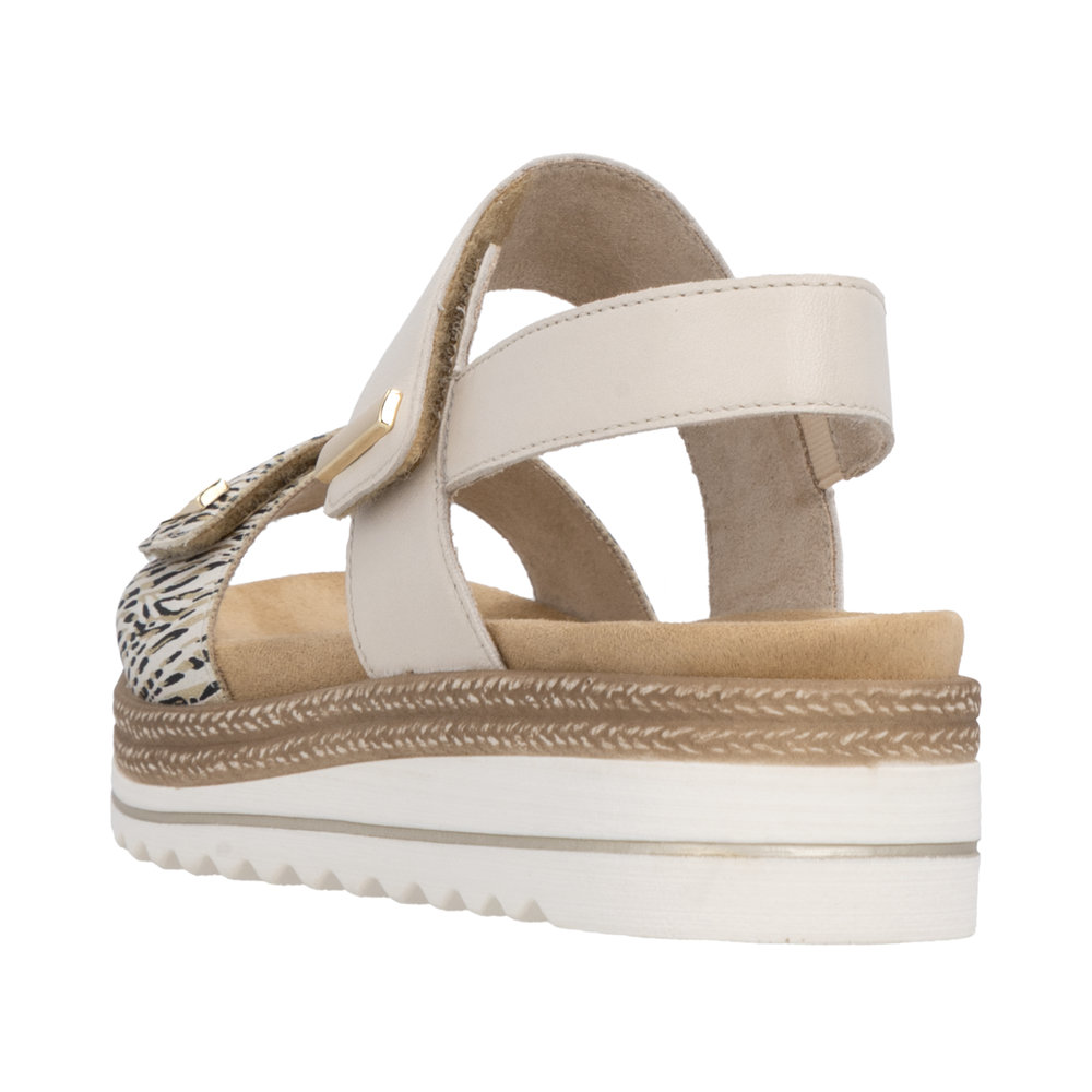 Sandale beige combiné - 3