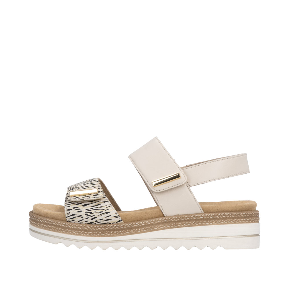 Sandale beige combiné - 5