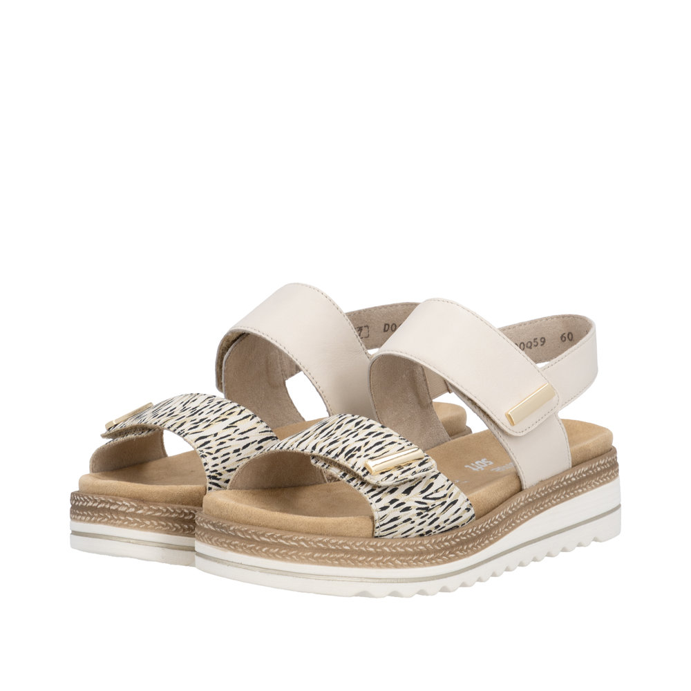 Sandale beige combiné - 8