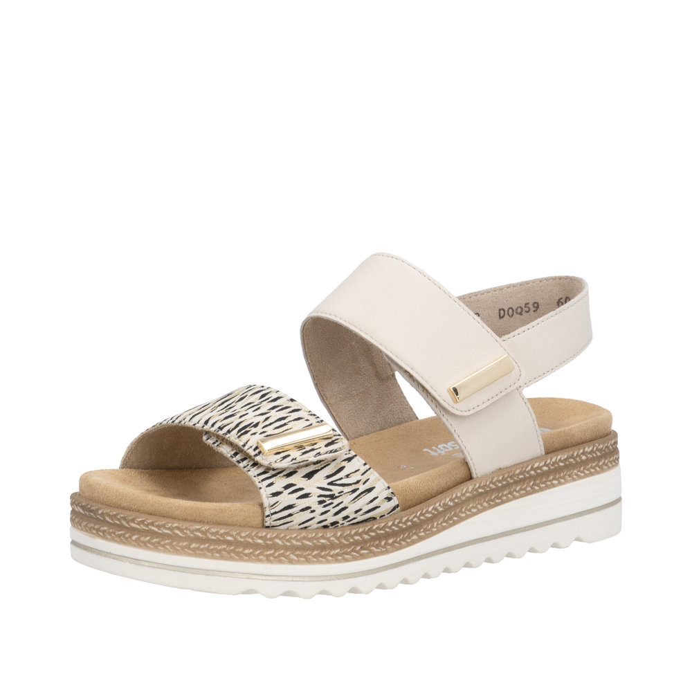 Sandale beige combiné