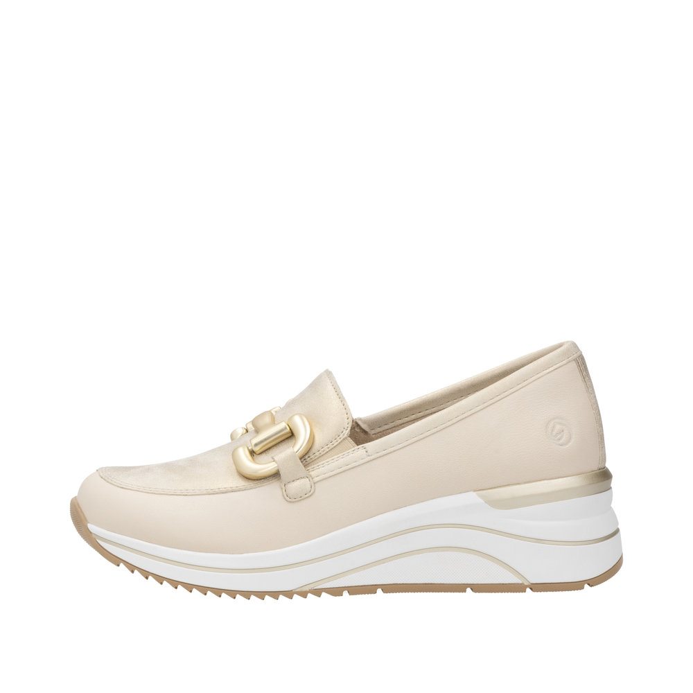 Mocassin beige combiné - 5