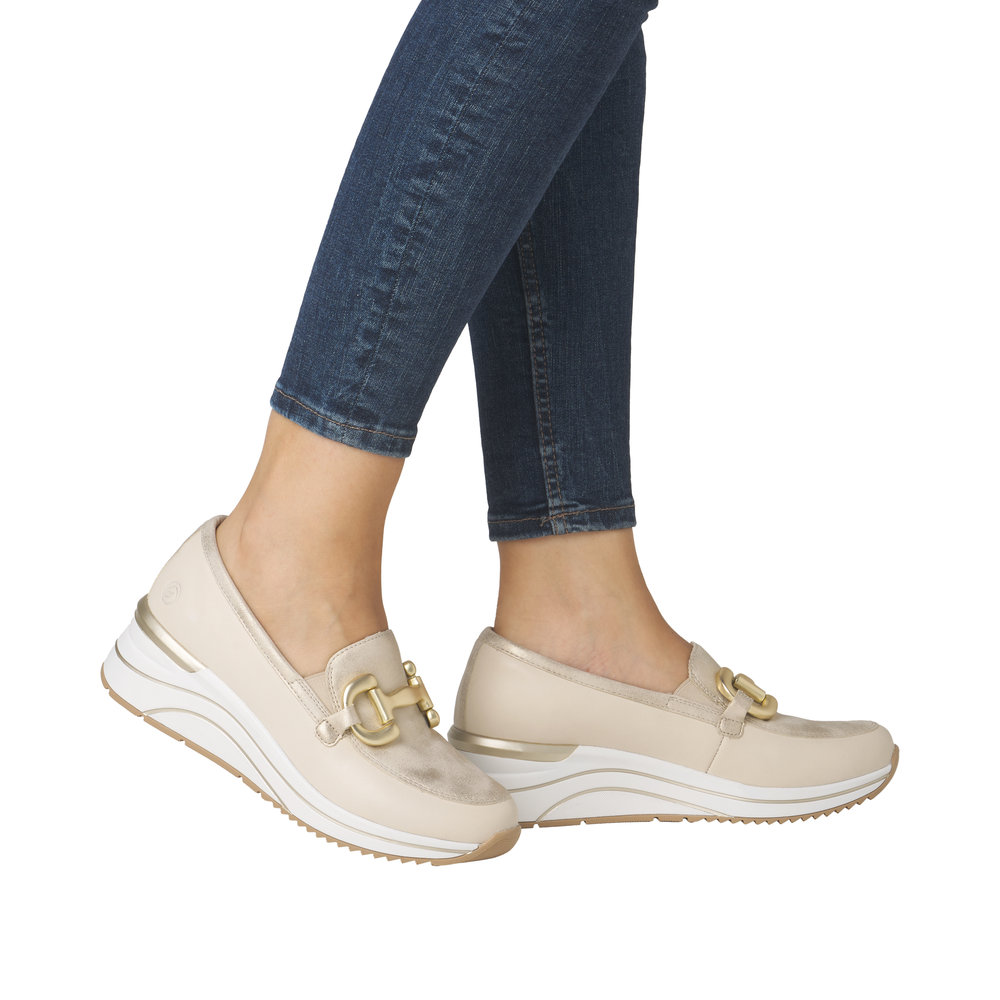 Mocassin beige combiné - 9