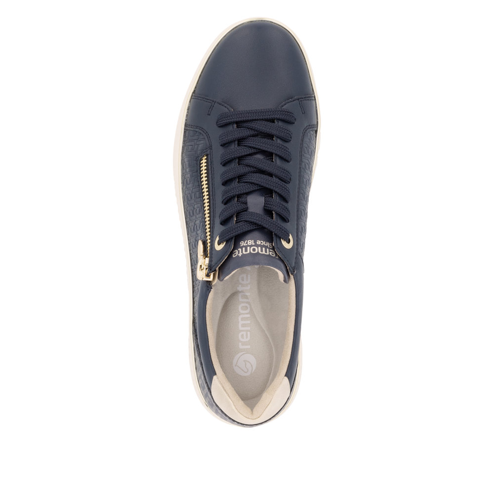 Derby avec fermeture éclair bleu combiné - 4