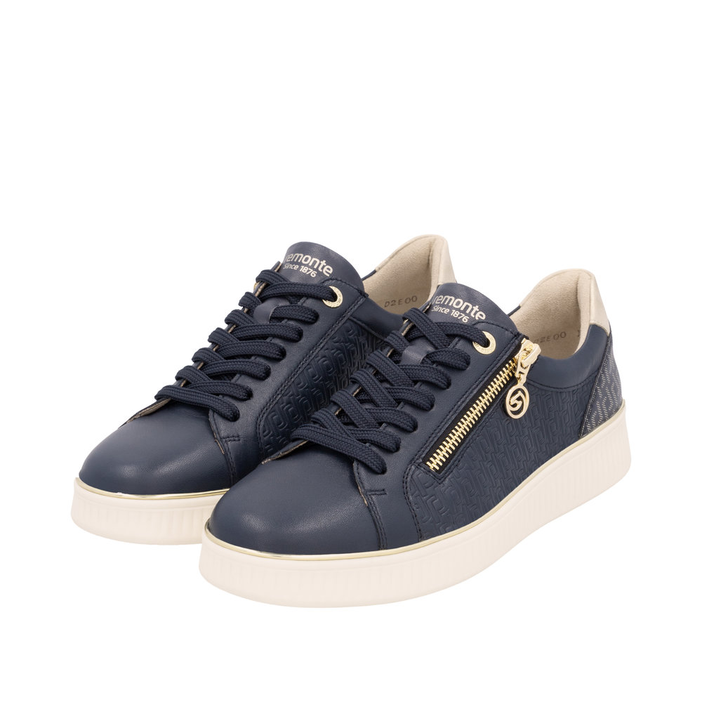 Derby avec fermeture éclair bleu combiné - 8