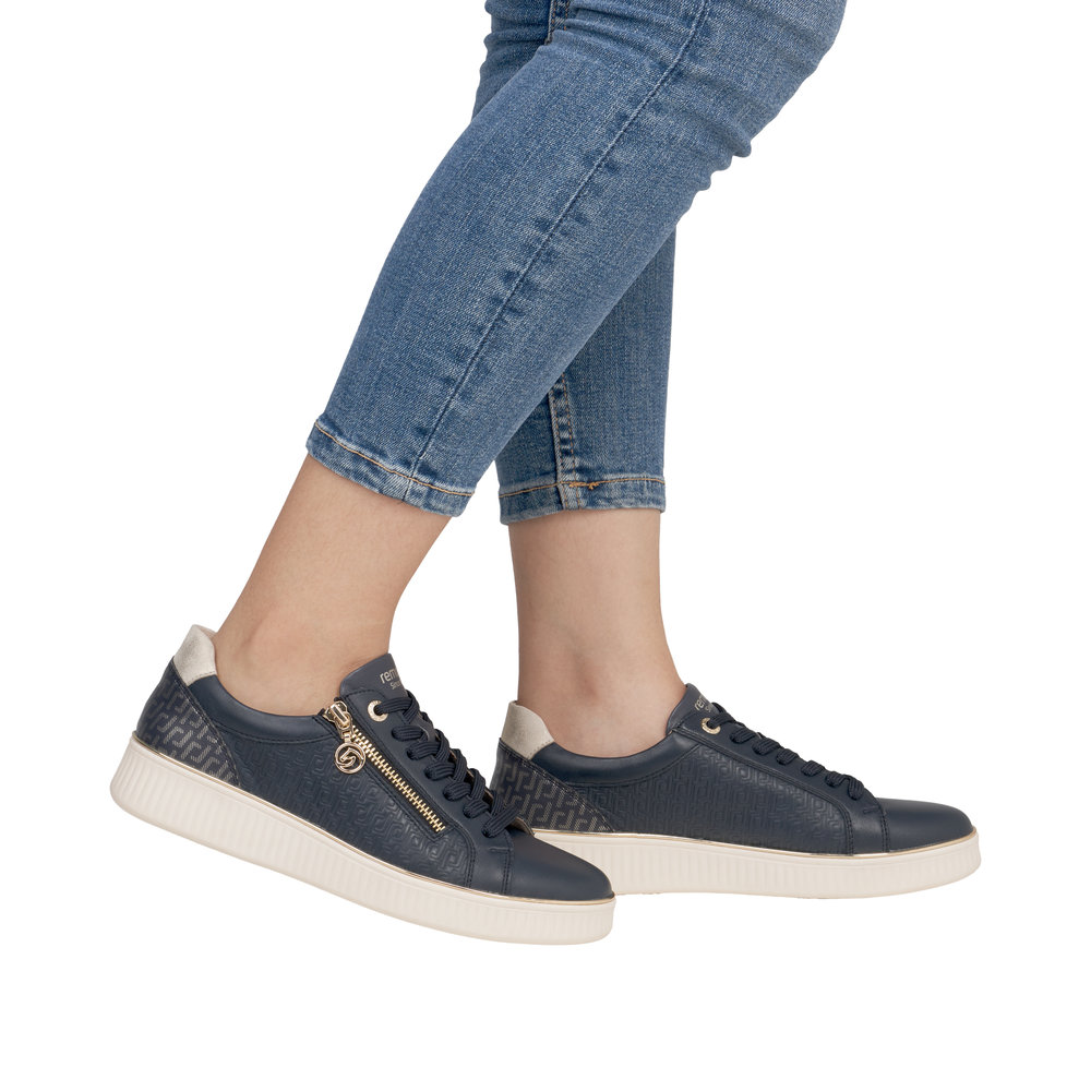 Derby avec fermeture éclair bleu combiné - 9