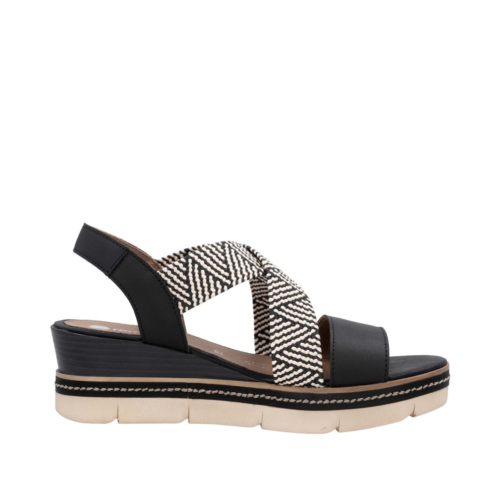 Sandale noir combiné - 2