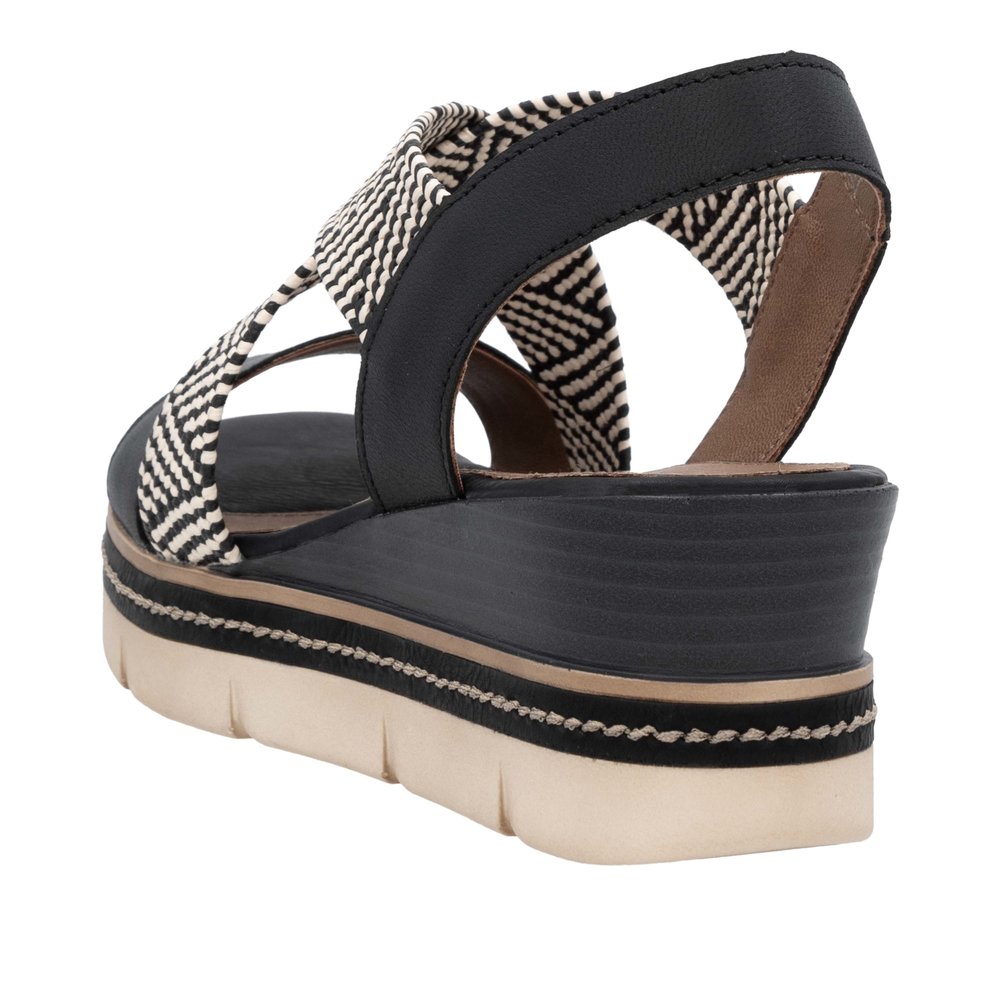 Sandale noir combiné - 3