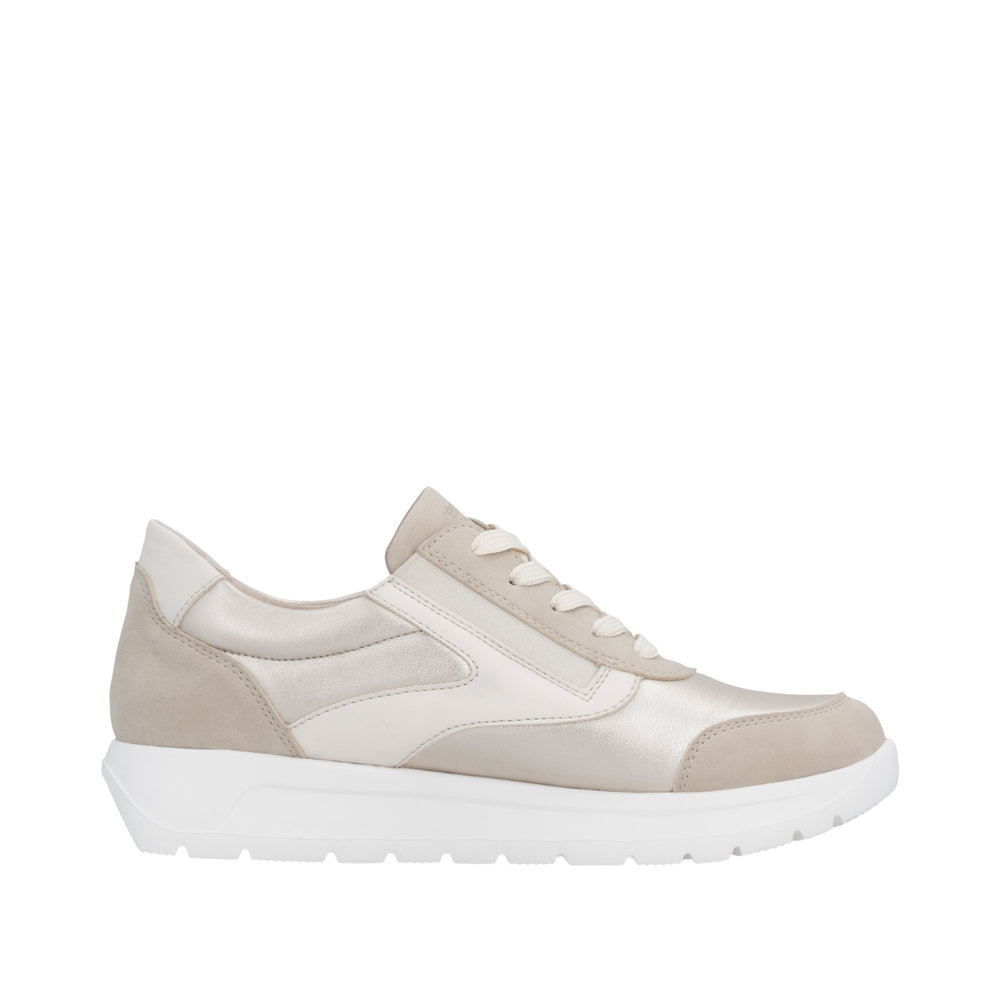 Derby avec fermeture éclair beige combiné - 2