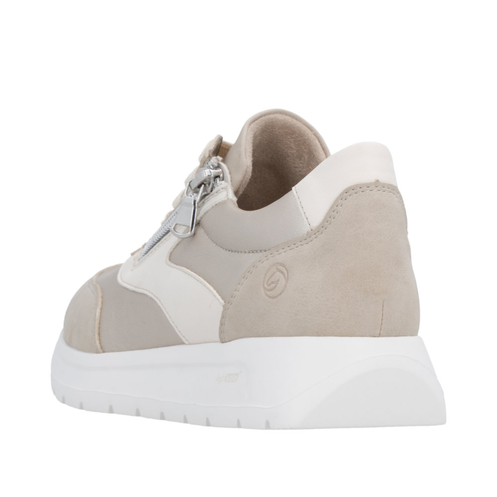 Derby avec fermeture éclair beige combiné - 3