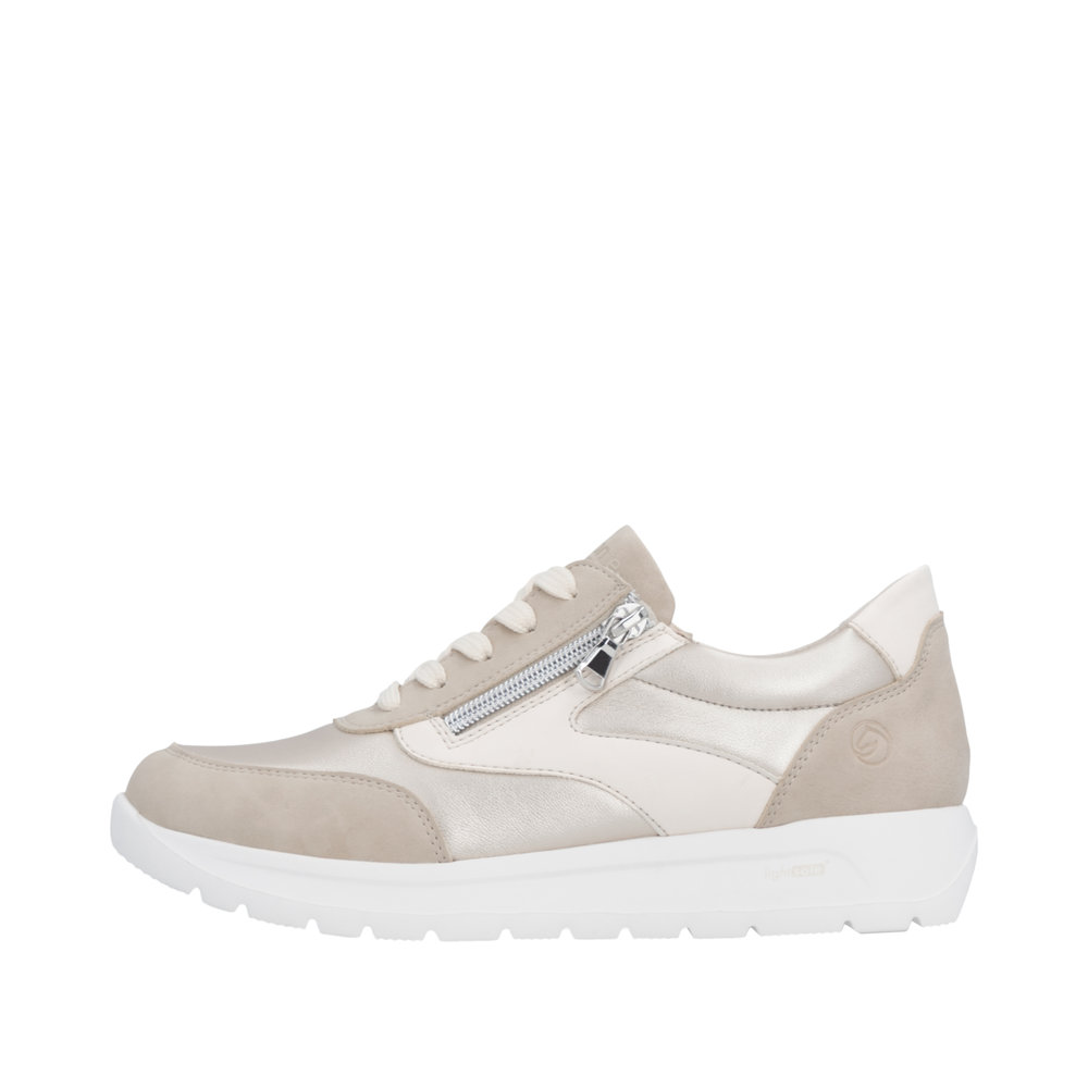 Derby avec fermeture éclair beige combiné - 5