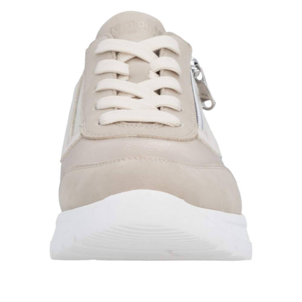 Derby avec fermeture éclair beige combiné - 6