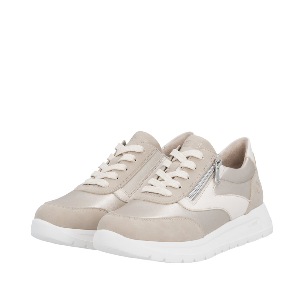 Derby avec fermeture éclair beige combiné - 8