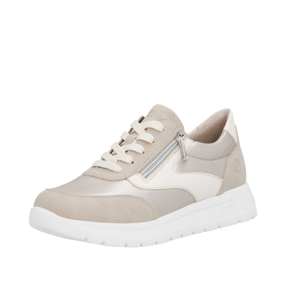 Derby avec fermeture éclair beige combiné