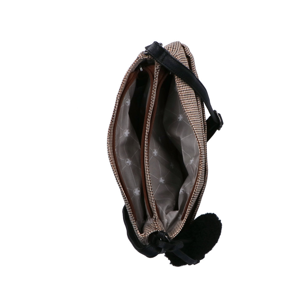 Handtasche mit Reißverschluss beige combiné - 5