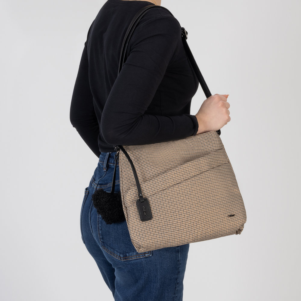 Handtasche mit Reißverschluss beige combiné - 6
