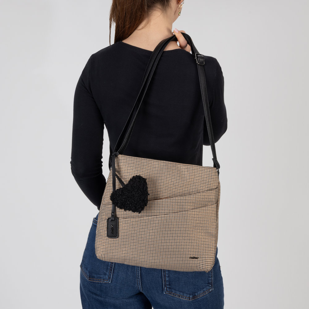 Handtasche mit Reißverschluss beige combiné - 8