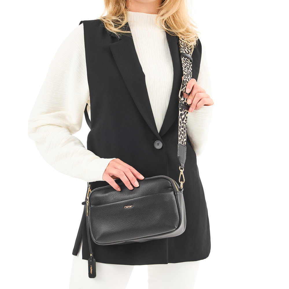 Handtasche mit Reißverschluss noir - 6