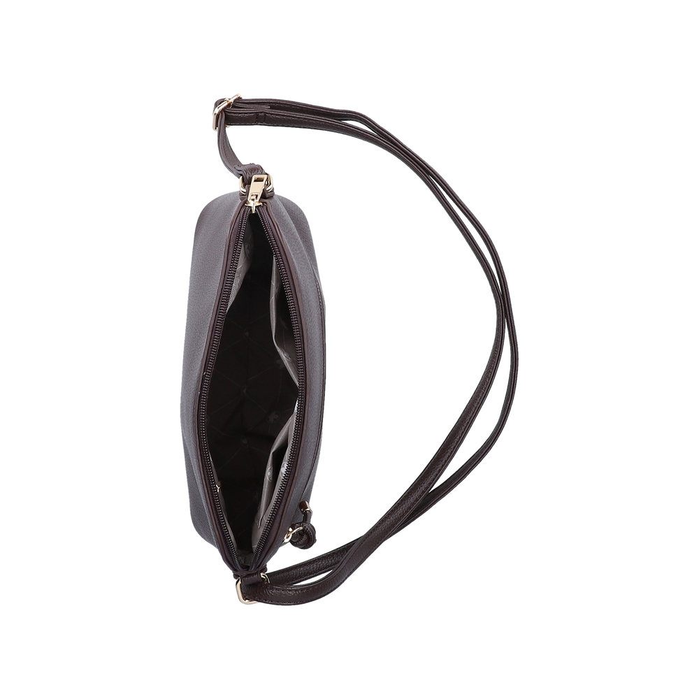 Handtasche mit Reißverschluss marron - 5