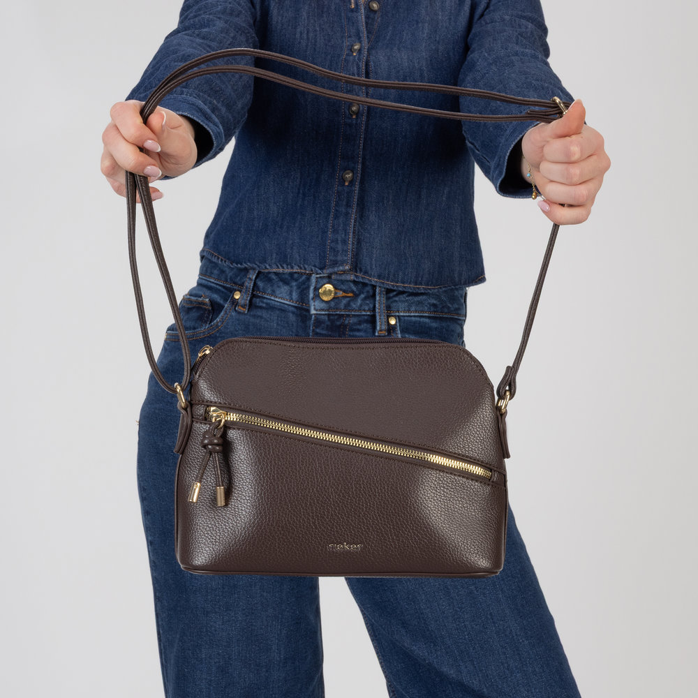 Handtasche mit Reißverschluss marron - 8