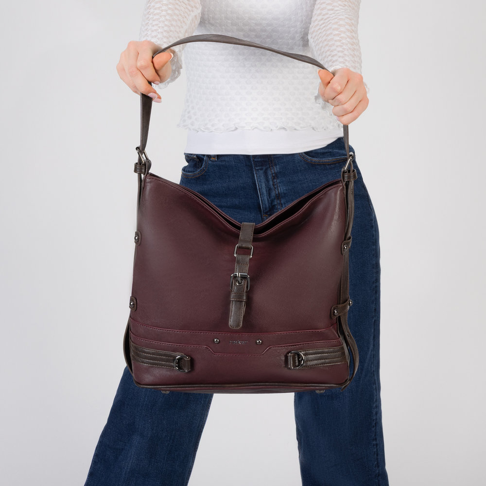 Handtasche mitÜberschlag rouge - 6