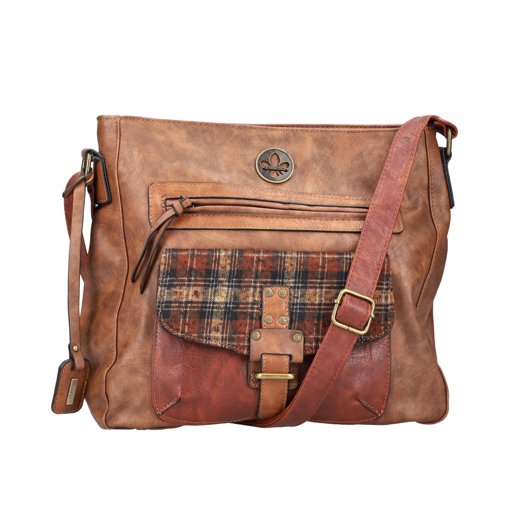 Handtasche mit Reißverschluss marron