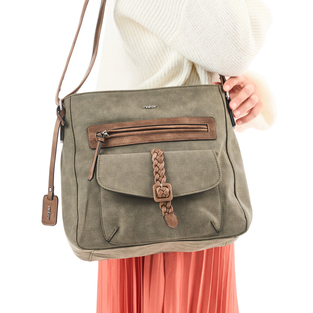 Handtasche mit Reißverschluss vert - 6