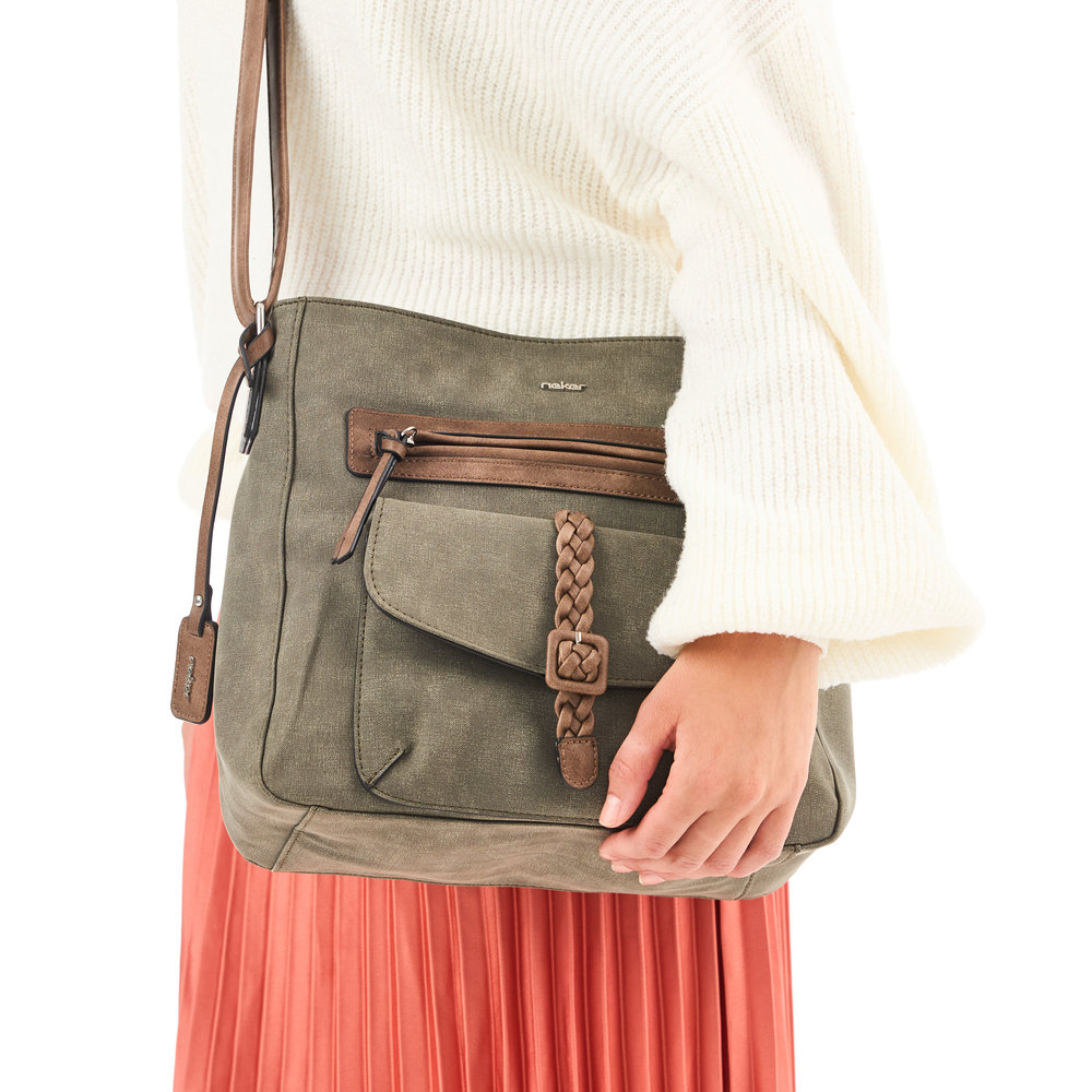 Handtasche mit Reißverschluss vert - 8
