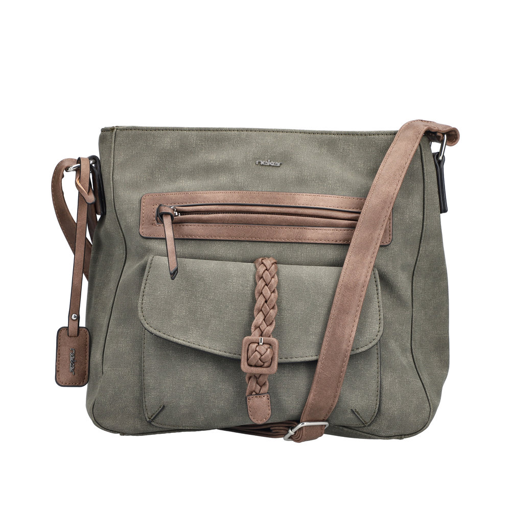 Handtasche mit Reißverschluss vert