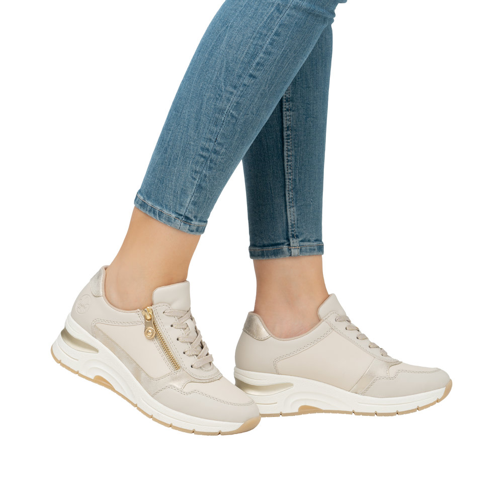 Derby avec fermeture éclair beige - 9