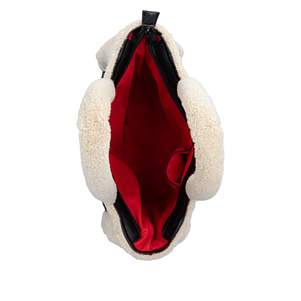 Sac noir combiné femme - 5