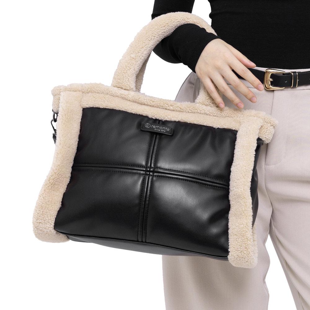 Sac noir combiné femme - 6