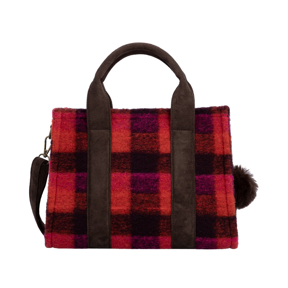 Sac rouge combiné femme - 2