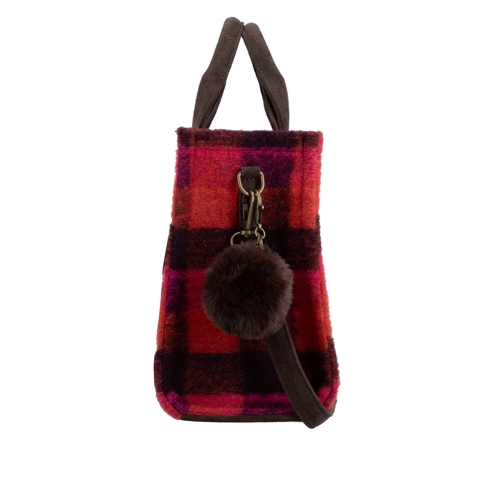 Sac rouge combiné femme - 4