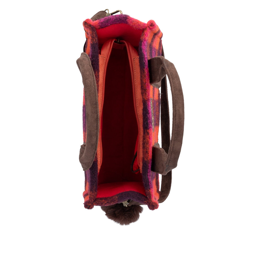 Sac rouge combiné femme - 5