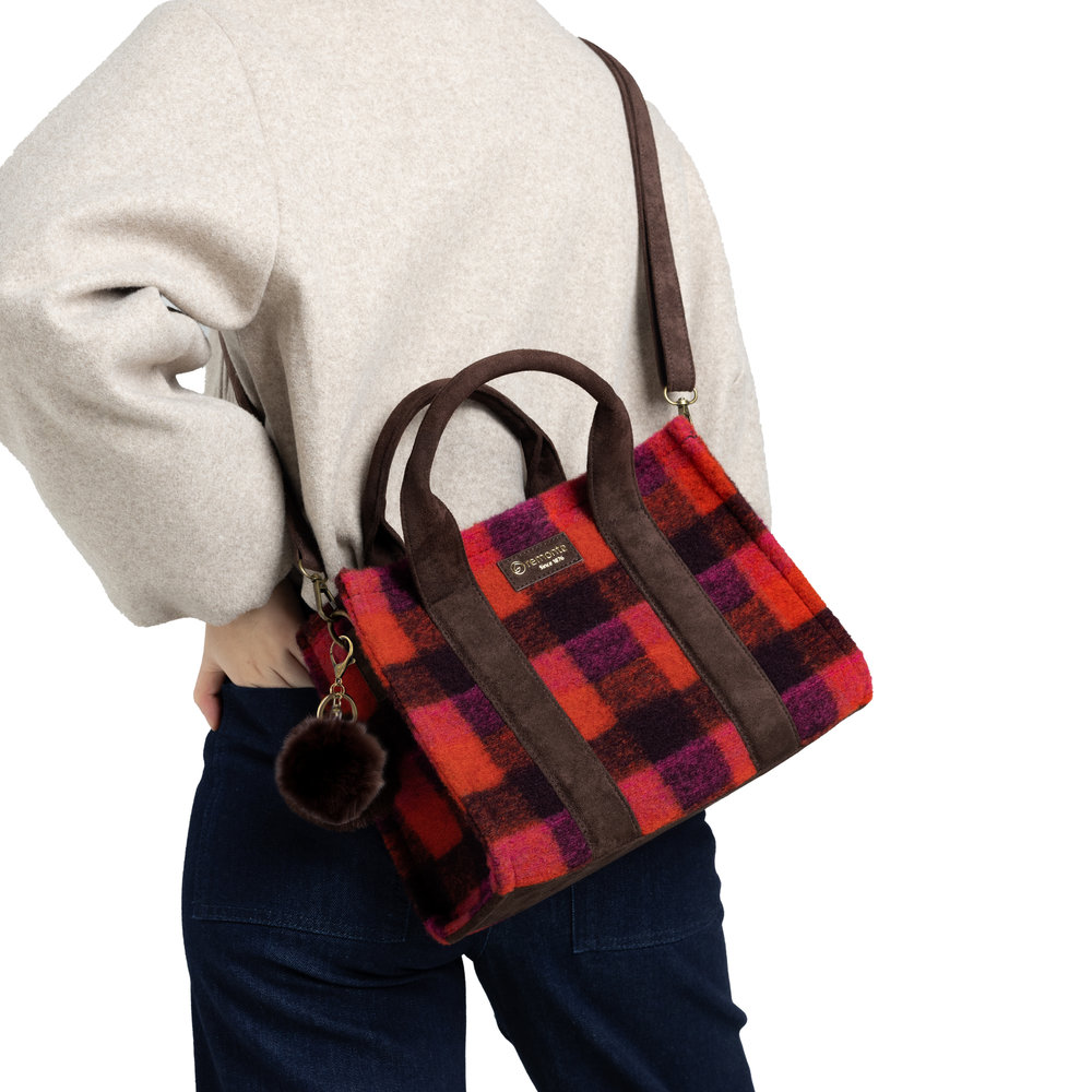 Sac rouge combiné femme - 7