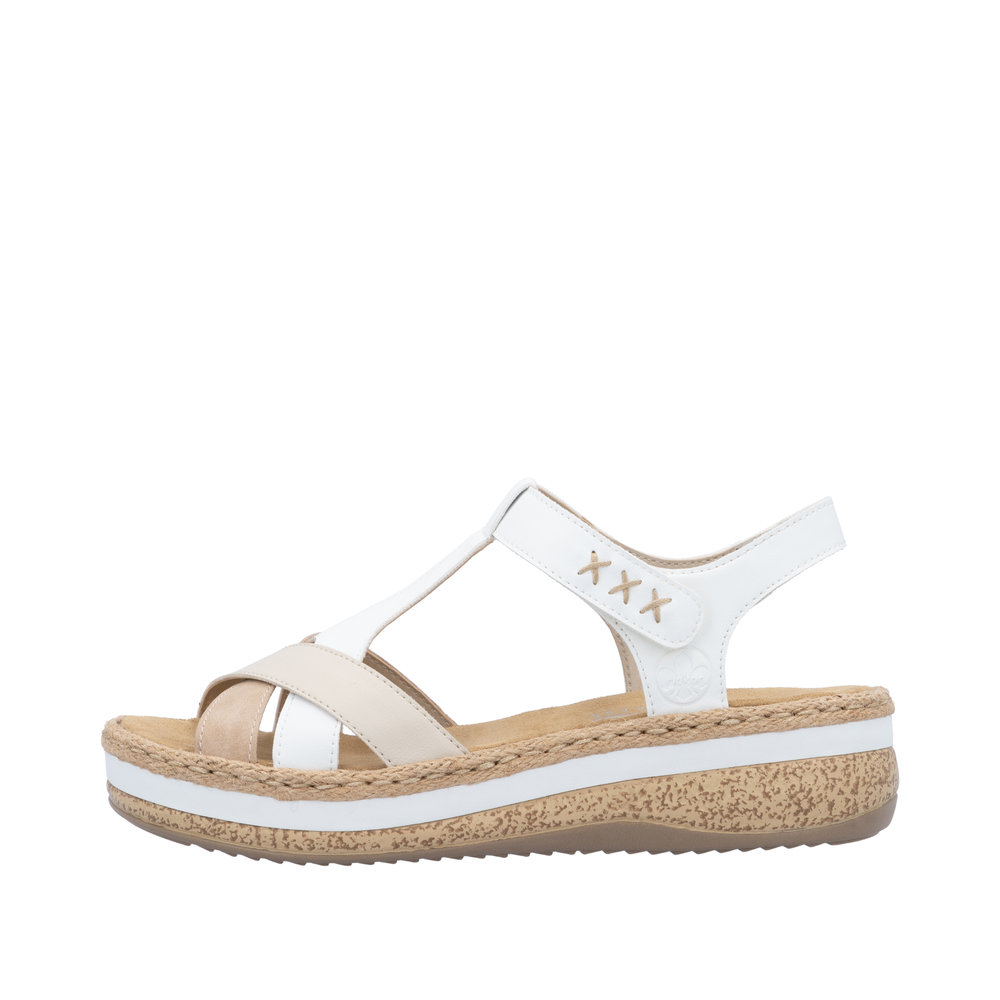 Sandale blanc combiné - 5