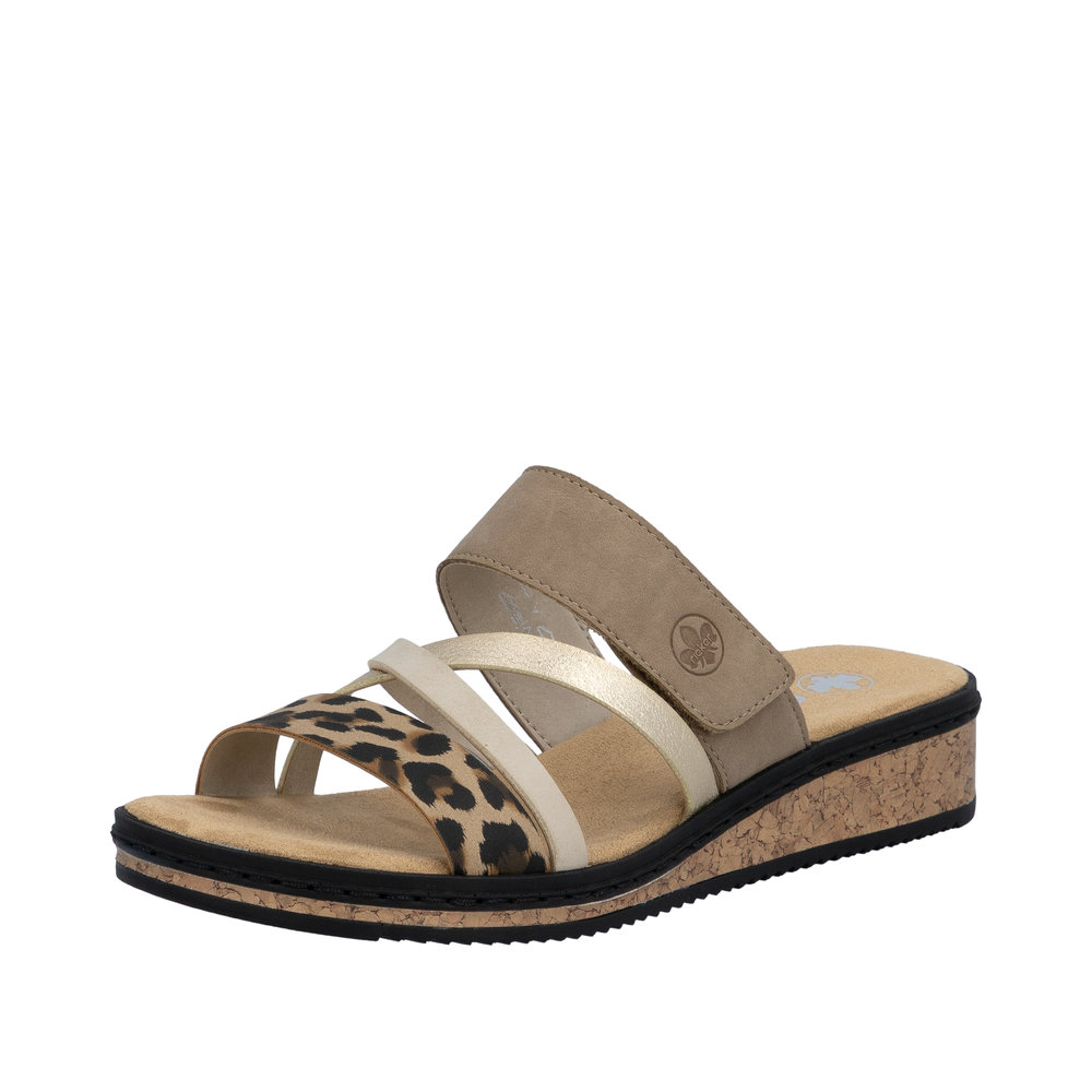 Mule beige combiné