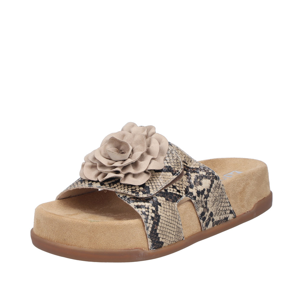 Mule beige combiné
